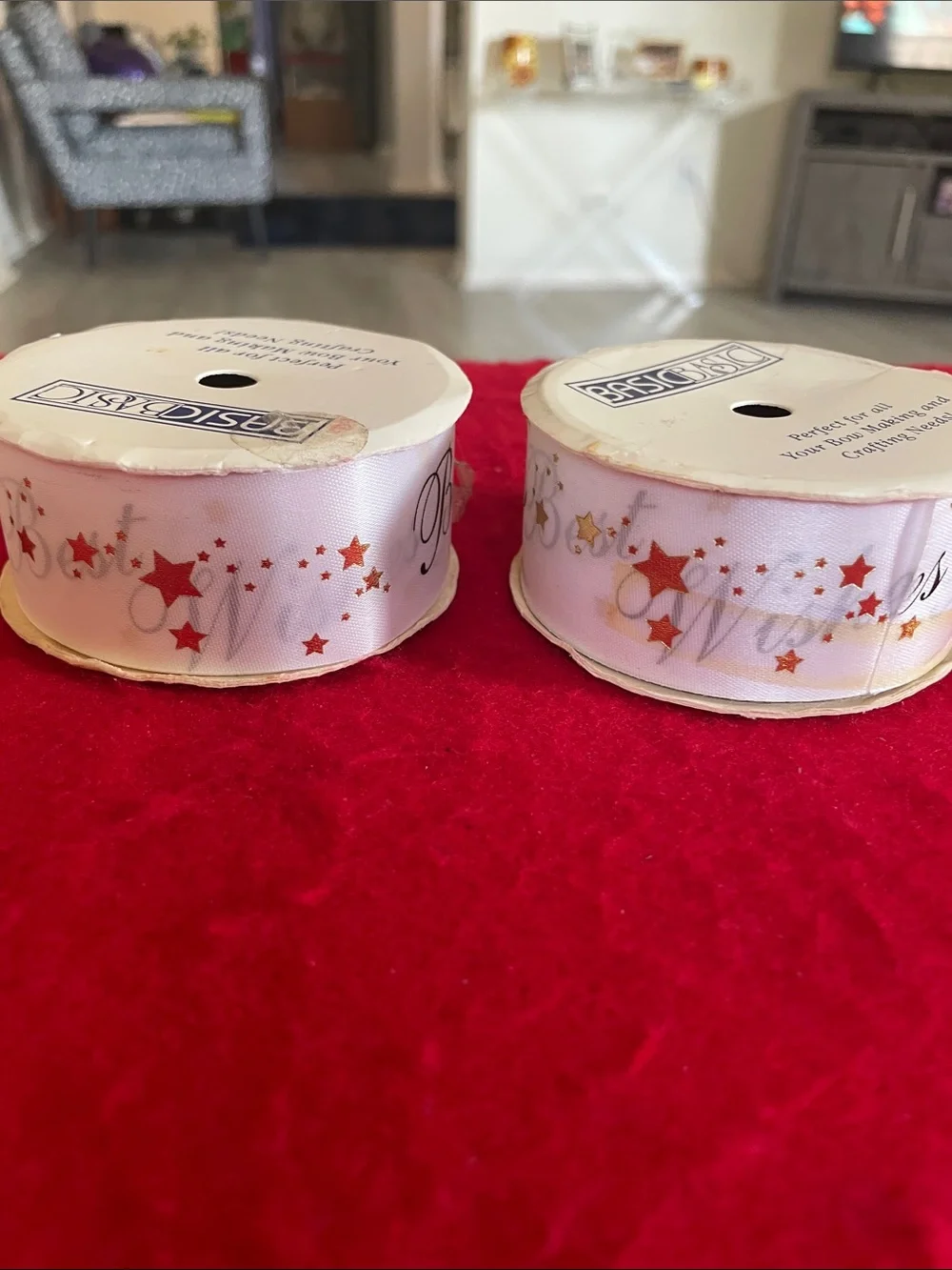 Lot of 2 Vintage Spools of Crafting Ribbon by BasicBasic